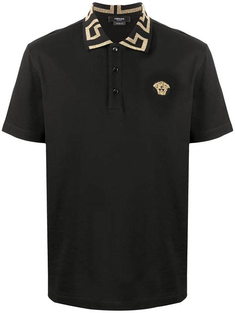 versace shirts mens polo|Versace long sleeve polo.